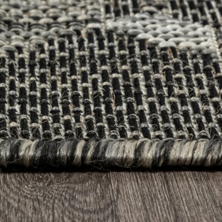 Rectangular carpet Merinos Kair, size 100x200 cm, Gray color-4