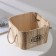 The storage box Home, 24.5 × 24.5 × 15 cm, brown color