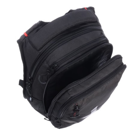 Youth backpack, 42 ​​x 31 x 22 cm, Grizzly 338, ergonomic back, laptop compartment, black/red RU-338-2_2-13