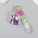 A plastic keychain with a carbine, a strap "Girl for a month" Water with a decor 4x4x6 cm