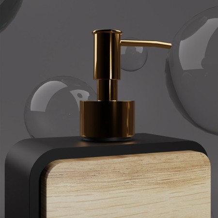 A set of accessories for the bathroom "Agat", 4 items (dispenser, soap dish, 2 glasses), black color-8