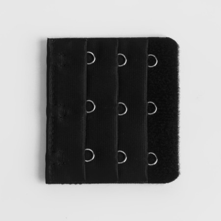 Furflow-updress for a bra, 3 rows 3 hooks, 5 × 5.5 cm, black color-1