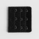 Furflow-updress for a bra, 3 rows 3 hooks, 5 × 5.5 cm, black color
