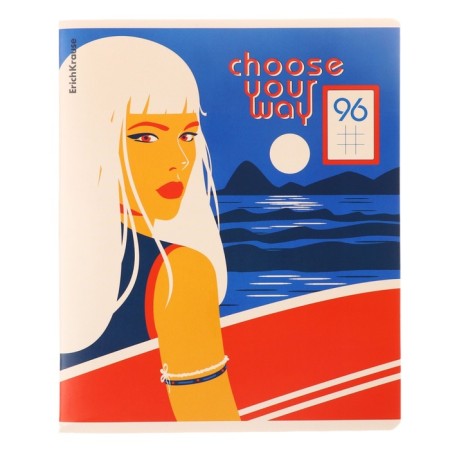 Notebook 96 sheets, Erichkrause "Choose Your Way", cover designer cardboard, stencil printing-3