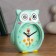 Clock - alarm clock "Owl", discrete move, dial d -11 cm, 14.5 x 16 cm, aa
