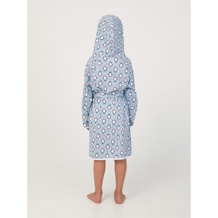 Children's robe with a hood, height 122 cm-6