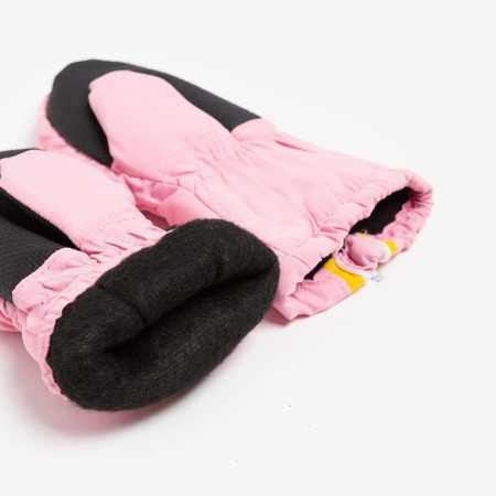 Mittens of winter children's minku, central pink, river 16-17 (20 cm)-4