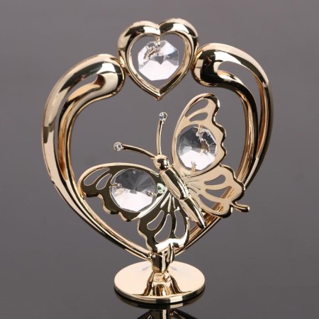 Souvenir "Heart with a butterfly", with crystals