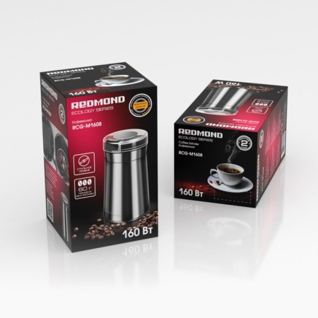 Redmond RCG-M1608 coffee grinder, electric, knife, 160 watts, 60 g, silver-9