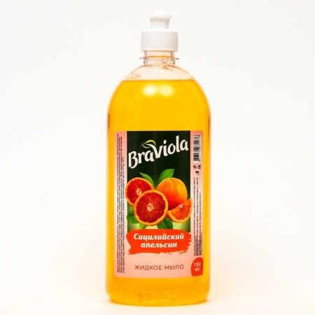 Liquid soap Braviola Sicilian Orange Push Poul, 1 liter