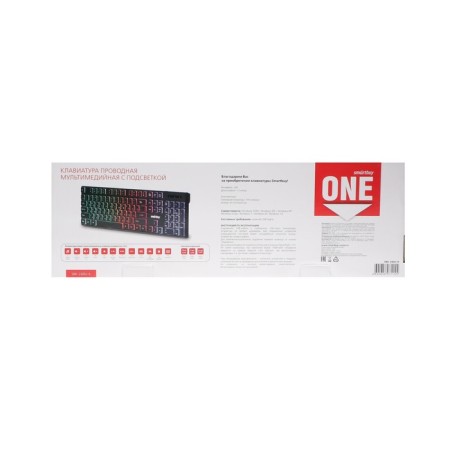 Smartbuy One 240 keyboard, wired, membrane, 104 keys, USB, backlight, black-6