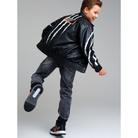Eco -leather jacket for a boy PlayTode, height 140 cm-5