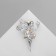 Brooch "Thumbelina", Rainbow color in silver