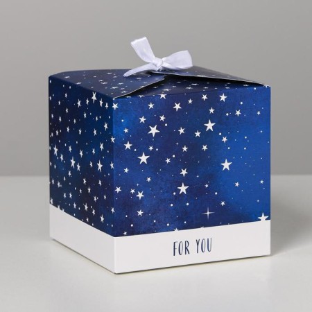 Gift folding box, packaging, “For You”, 12 x 12 x 12 cm-1