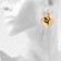 Earrings Metal "Heart" captivity mini, color gold