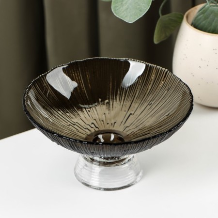 Feuerverk glass vase "Firewerk", 350 ml, 15 × 7.5 cm, color gray color
