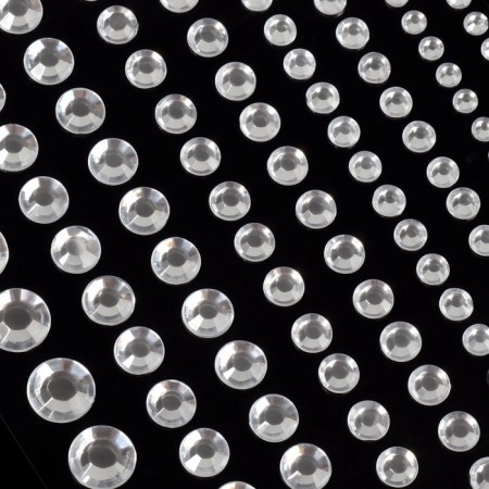 Rhinestones for nail decor, on a glue basis, d = 3/4/5/6/7 mm, silver color-3