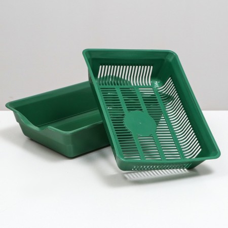 Deep toilet with a mesh of 36 x 25 x 9 cm, green-1