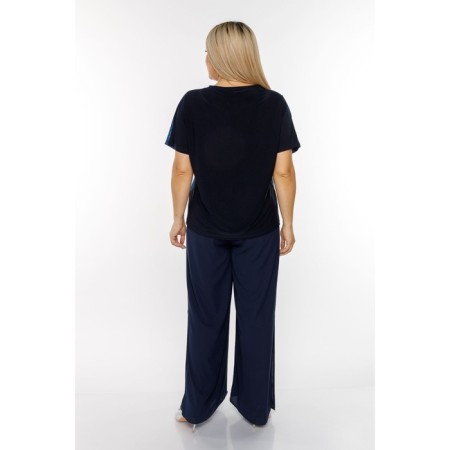 Female blouse, size 58, blue color-4