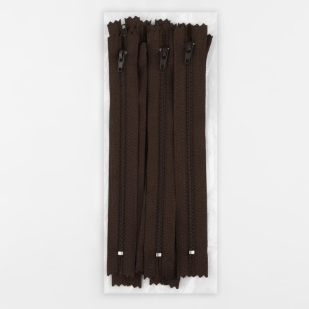 Lightning "Spiral", No. 3, non -proceeding, castle machine, 18 cm, brown color-2