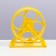 Wheel on a stand for rodents, wheel diameter 12.5 cm, 14 x 3 x 9 cm, yellow