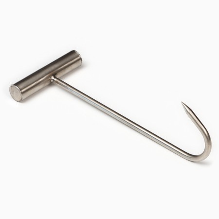 Flooding hook for meat, 28cm, with a metal handle