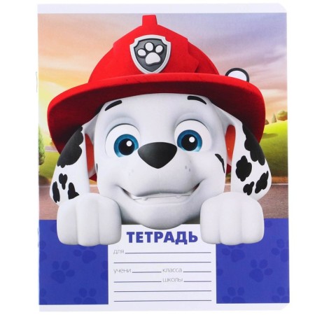 Notebook 12 sheets in a ruler, 5 types of mix, cover coated cardboard, puppy patrol-3