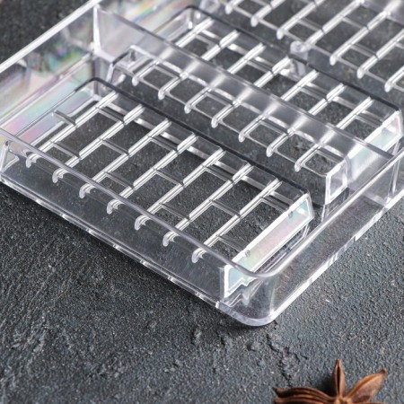 Form for chocolate and sweets "BRICS", 4 cells, 20 × 12 × 2.5 cm, cell 8.5 × 4.2 × 1 cm-3