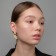 Earrings Metal "Moon" halves, color gold