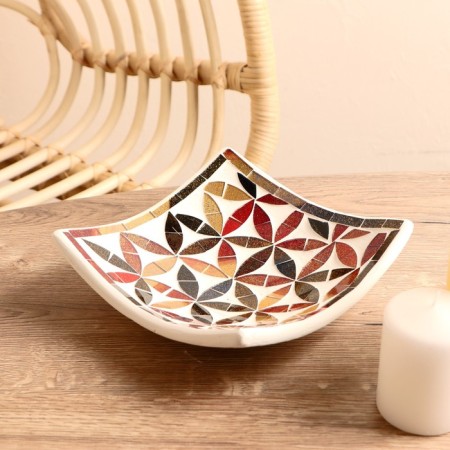 Decorative plate 20x20x5 cm, ceramics