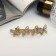 Halfish hair clip "Aelita" butterflies shine, 7 cm, gold
