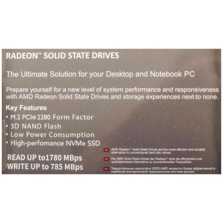 SSD AMD M.2 R5 Series 256 GB PCIE R5MP256G8-5