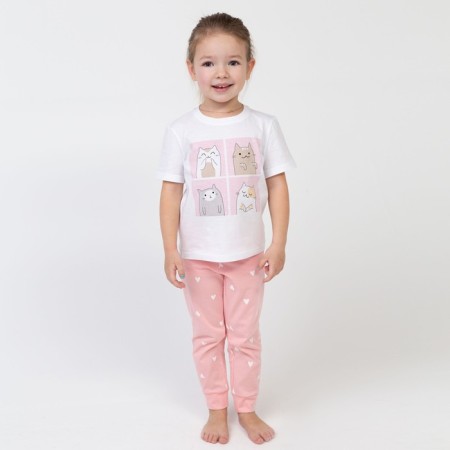 Пижама детская для девочки KAFTAN "Cats" рост 110-116 (32)-3