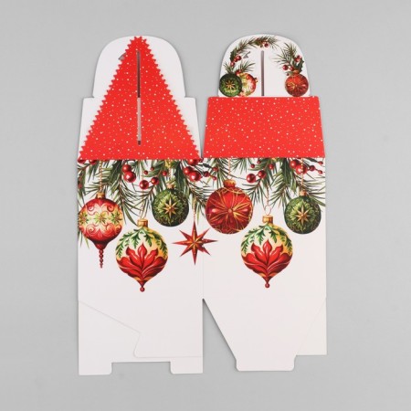 New Year's folding box "Bright balls" 14 x 16 x 14 cm, New Year-5