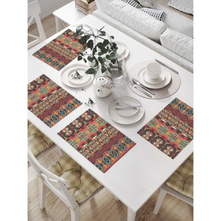 Set of napkins for setting the table "Eastern Motives", rectangular, size 32x46 cm, 4 pcs