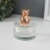 Casket glass, ceramics "Copper Bear" 7.8x7.8x9.5 cm