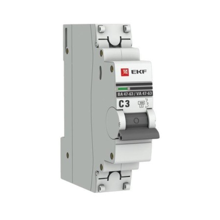 Circuit breaker automatic EKF MCB4763-1-03C-PRO 1P, 3A, 4.5ka