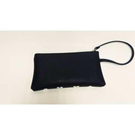 Black cosmetic bag, "cat peeps out"-1