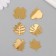 Decor for creativity plastic mirror "leaves" set 6 pcs