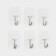 Velcro hook "Classic", 6 pcs, transparent
