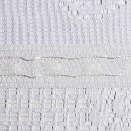 Tulle on the kitchen with a curtain tape, 155x220 cm, white color, 100% polyester-2