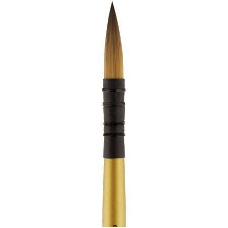 Synthetic brush, round, gamma "Gold Brush" No. 8, French mount, short handle-2