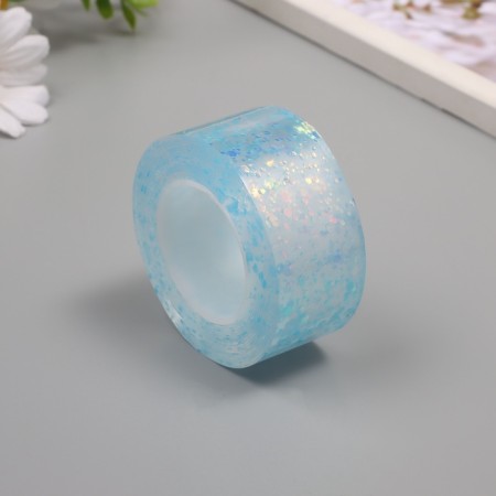 Adhesive nano-tone decorative silicone "Shine. Blue" 3 cm, dl. 3 m 6.8x6.8x3 cm-1