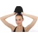 Bradex swimming cap, textile coated, black