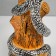 New Year's piggy bank "Snake on the stump" 33 x 14 x 15 cm.