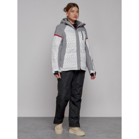 Ski jacket female winter, size 42, white color-8