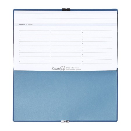 The weekly dated 2025, Escalada, 175 x 95 mm, soft cover with artificial leather, 64 sheets, pancake embossing, block 70, blue-16