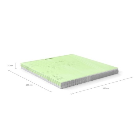 Notebook 12 sheets in the Erichkrause line classic Coverpro Neon, plastic cover, offset unit, whiteness 100%, green-4