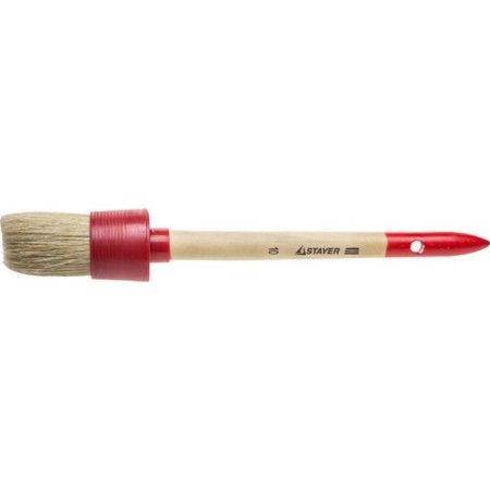 Round brush Stayer Universal 0141-40, natural bristles, wooden handle, 40 mm-1