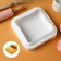 Form for mousse desserts and baking konfinetta "quadro", silicone, 18.5 × 5 cm, white color
